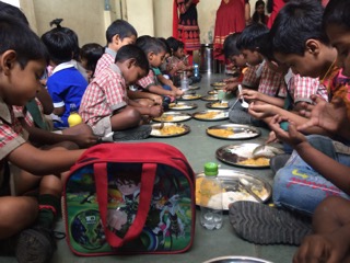 Children having lunch