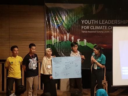 Students presenting their plans for implementing their commitments after the camps. 