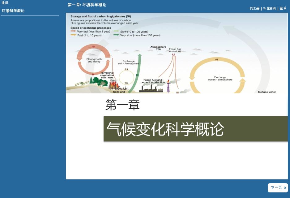 Module 1 of Introductory e-course on Climate Change in Chinese 