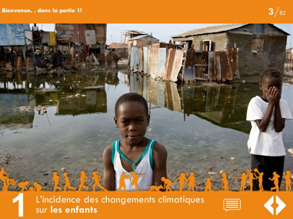 Module 1 of the Specialized e-Learning Module on Children and Climate Change in French.