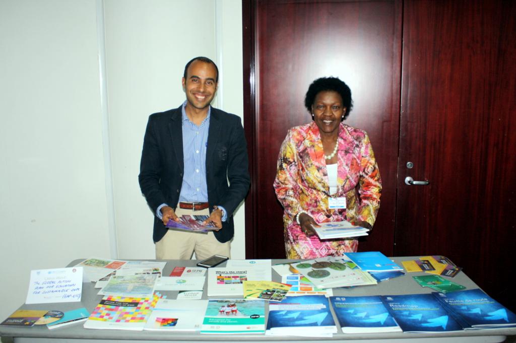 A small fair was organised to showcase international initiatives on climate change education