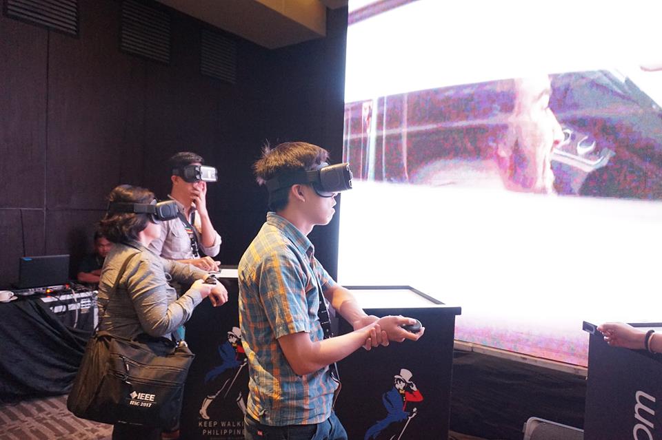 Participants during a Virtual Reality Exercise 